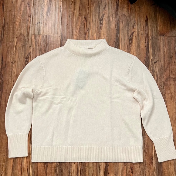 Lands' End Sweaters - Women's Cashmere Funnel Neck Sweater - Fresh Ivory